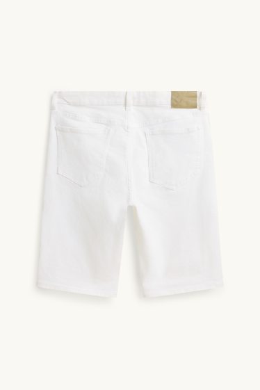 Hommes - Short en jean - blanc