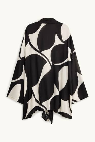 Women - Kimono - patterned - white / black