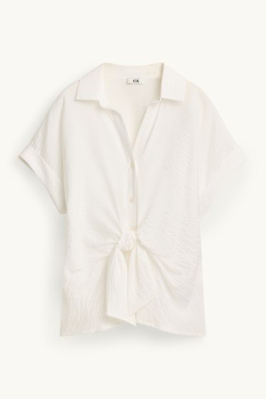 Damen - Bluse - weiß