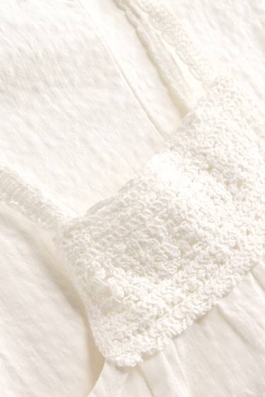 Nena - Vestit - texturat - blanc