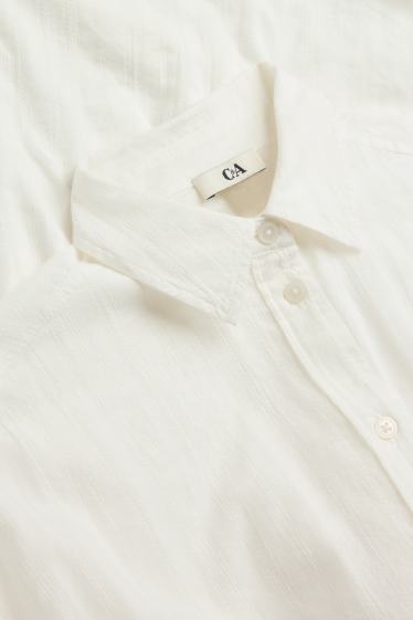 Femmes - Chemisier - finition texturée - blanc