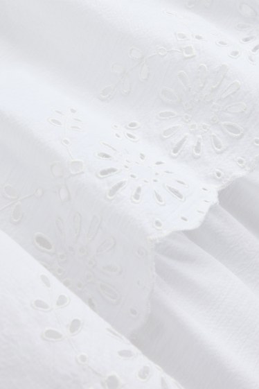 Dames - Rok - broderie Anglaise - wit