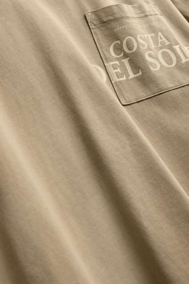 Herren - T-Shirt - Relaxed Fit - khaki