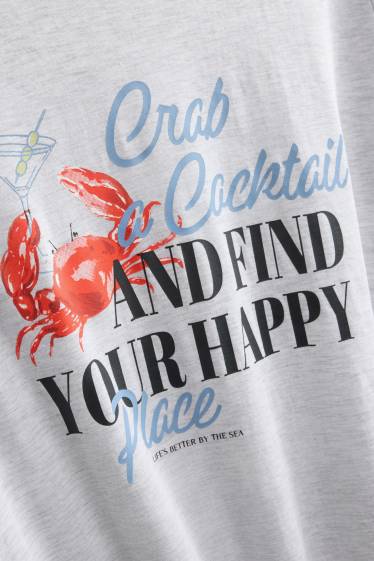 Damen - Nachthemd - grau