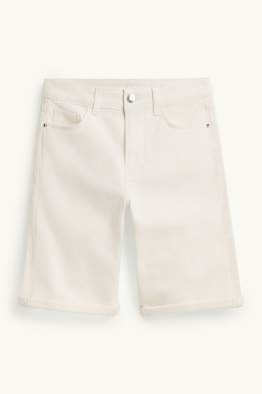 Damen - Jeans-Bermudas - weiß