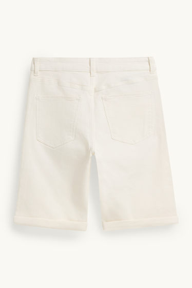 Damen - Jeans-Bermudas - weiß