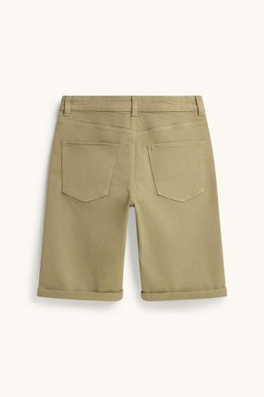 Damen - Jeans-Bermudas - khaki