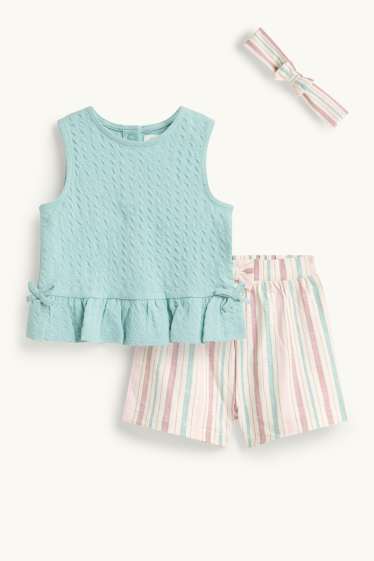 Baby Mädchen - Baby-Outfit - 3 teilig - grün