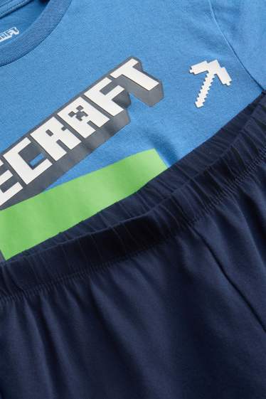 Enfants garçons - Minecraft - pyjashort - 2 pièces - bleu  / bleu foncé