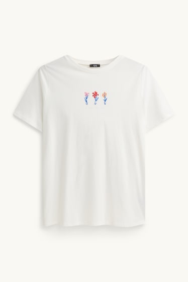 Donna - T-shirt - regular fit - bianco