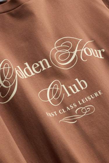 Herren - T-Shirt - Oversized - braun