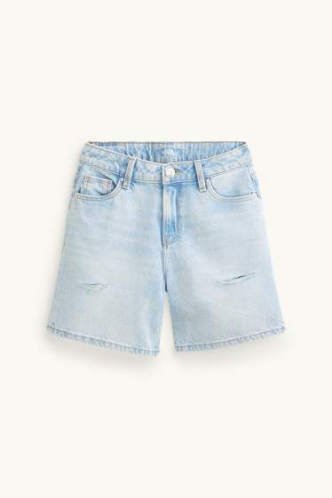 Enfants filles - Short en jean - jean bleu clair