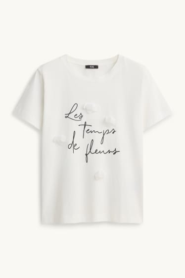 Donna - T-shirt - regular fit - bianco