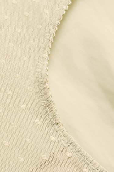 Damen - Slip - gepunktet - gelb