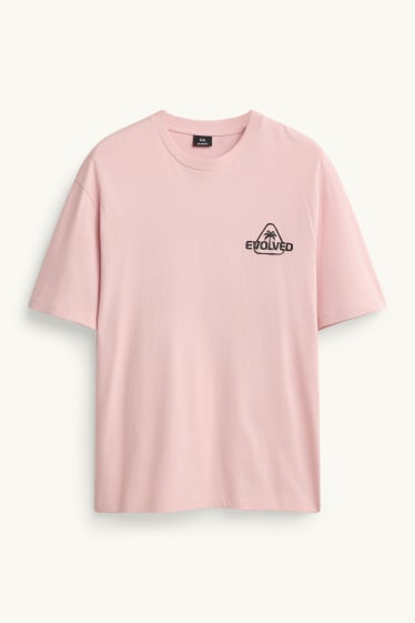 Herren - T-Shirt - Relaxed Fit  - rosa