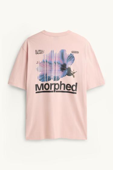 Herren - T-Shirt - Relaxed Fit  - rosa