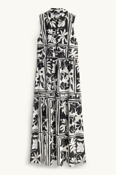 Dames - Jurk - zwart / wit