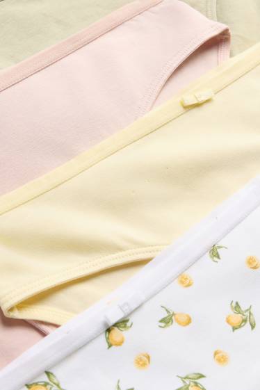 Femmes - Lot de 4 - culottes - blanc / jaune