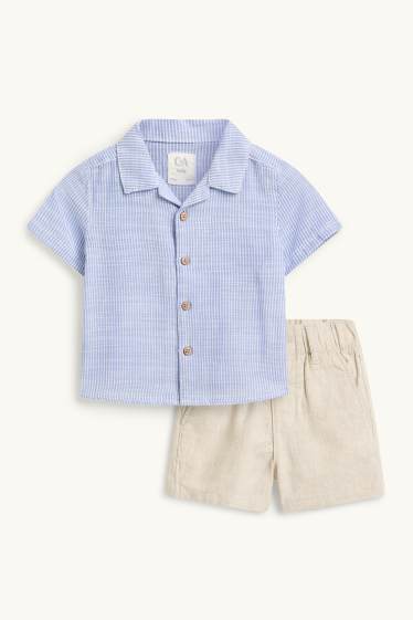 Baby Boys - Baby outfit - 2 piece - blue / beige