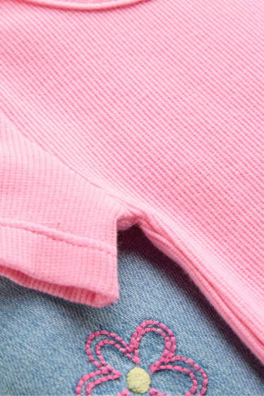 Kinderen: meisjes - Jurk - blauw / fuchsiarood