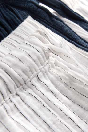 Damen - Multipack 2er - Pyjamashorts - dunkelblau / weiß