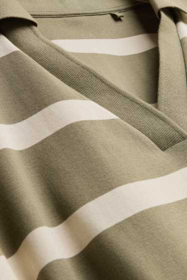 Dames - Poloshirt - regular fit - gestreept - lichtgroen