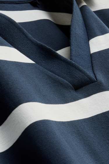 Damen - Poloshirt - Regular Fit - gestreift - blau