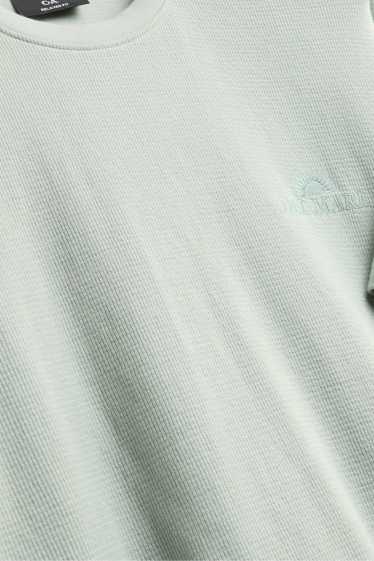 Herren - T-Shirt - Relaxed Fit - strukturiert - mintgrün