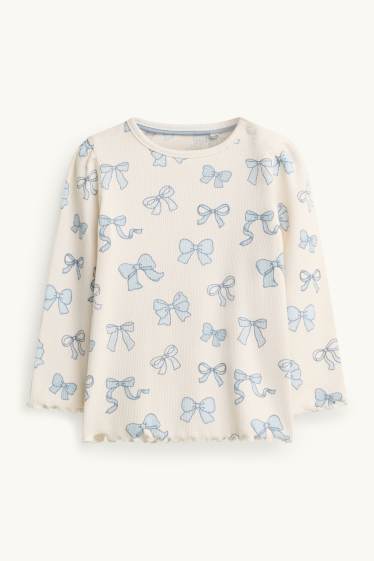 Baby: meisjes - Strik - babylongsleeve - wit
