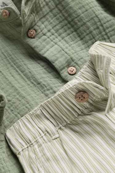 Bébés garçons - Tenue bébé - chemise et short - 2 pièces - vert