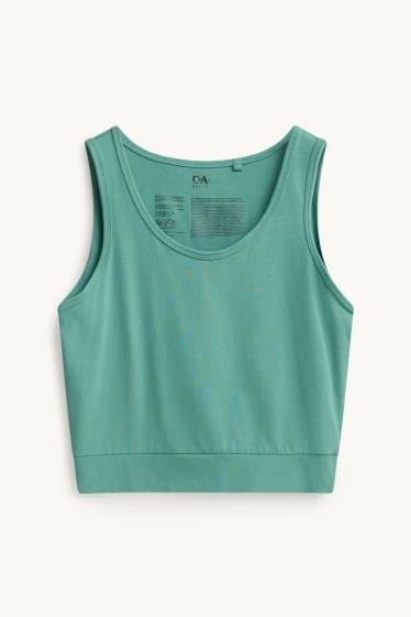 Damen - Sport-Crop-Top - grün