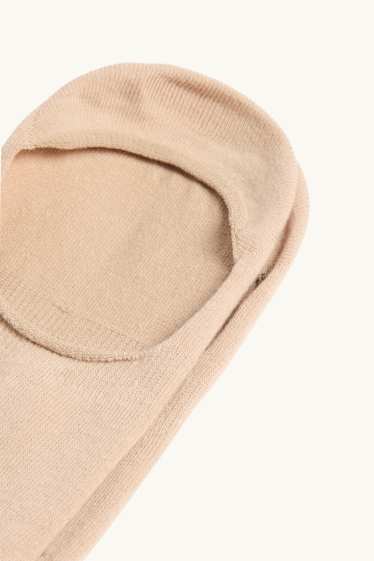 Damen - Multipack 3er - Füßlinge - beige