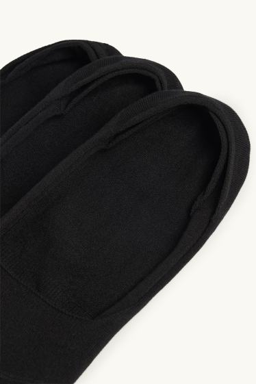 Damen - Multipack 3er - Füßlinge - schwarz