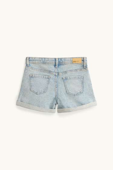 Enfants filles - Short en jean - bleu clair