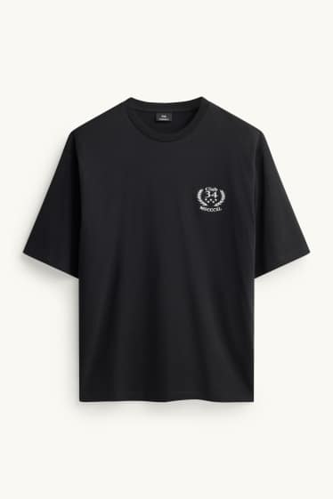 Herren - T-Shirt - Relaxed Fit - schwarz