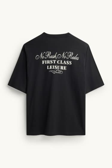 Herren - T-Shirt - Relaxed Fit - schwarz