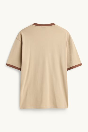 Herren - T-Shirt - Relaxed Fit - beige