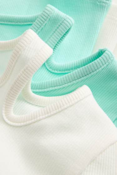 Nena - Paquet de 2 - samarreta de mànigues curtes - acanalada - turquesa