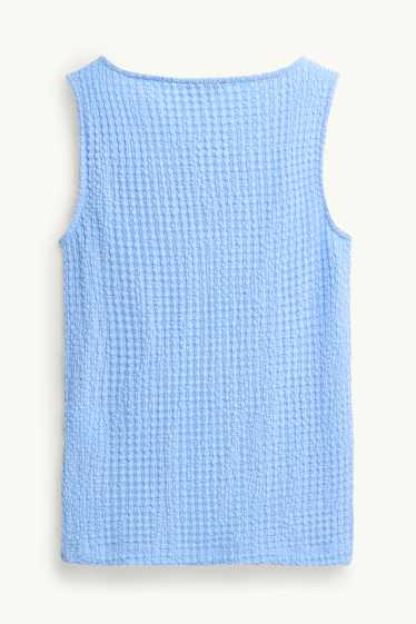 Damen - Top - strukturiert - blau