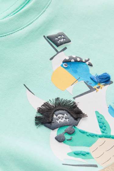 Kinder Jungen - Multipack 2er - Meerestiere - Kurzarmshirt - weiss / türkis