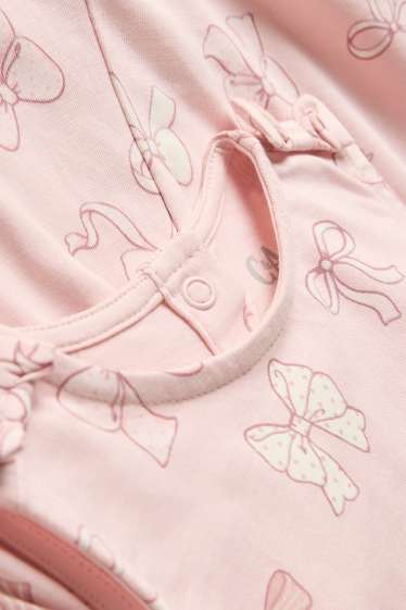 Baby Mädchen - Schleifchen - Baby-Jumpsuit - rosa