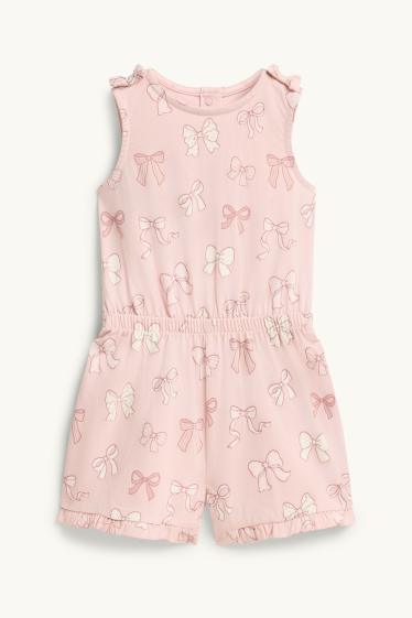 Baby Mädchen - Schleifchen - Baby-Jumpsuit - rosa