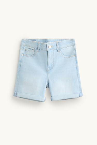 Mujer - Shorts vaqueros - mid waist - LYCRA® - vaqueros - azul claro