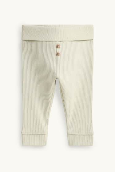 Unisex - Leggings per a nounat - acanalats - verd