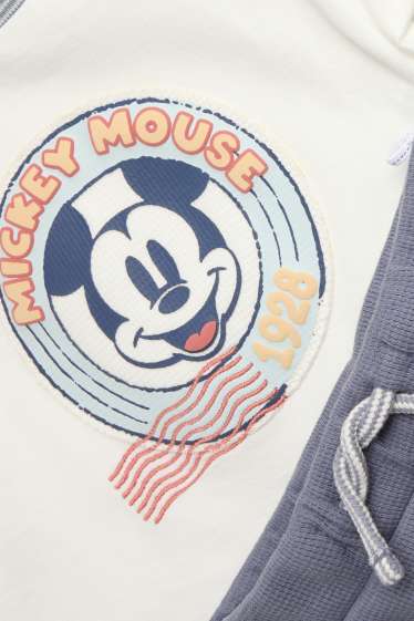 Bebeluși - băieți - Mickey Mouse - compleu bebeluși - 2 piese - alb
