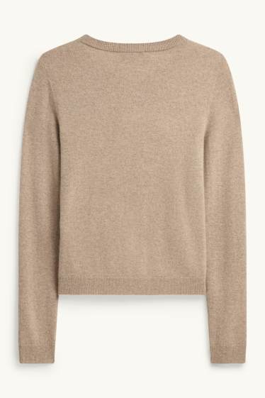 Dona - Jaqueta de punt de caixmir - beix