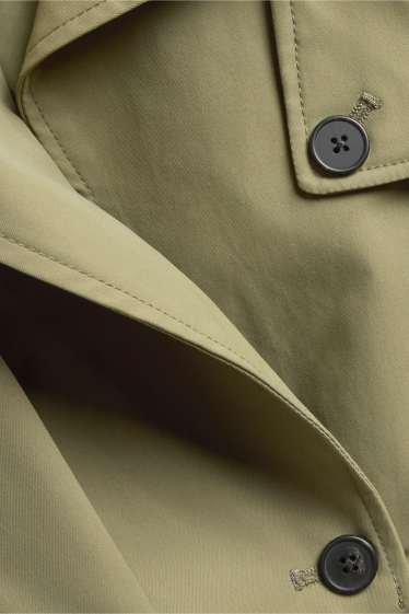 Damen - Crop Trenchcoat - grün