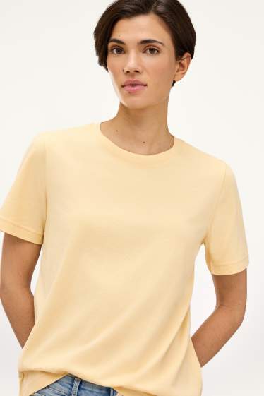 Femmes - T-shirt - regular fit - jaune