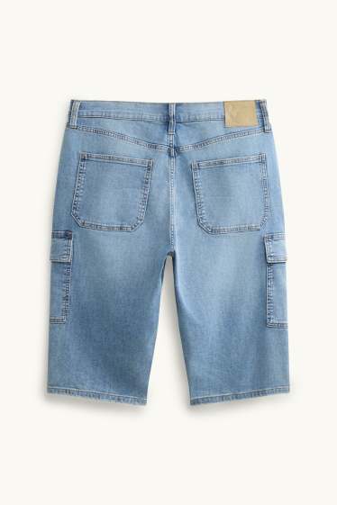 Herren - Cargo-Bermudas - jeansblau