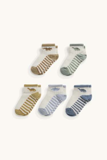 Nadó nen - Paquet de 5 - dinosaures - mitjons amb dibuix per a nadó - blau